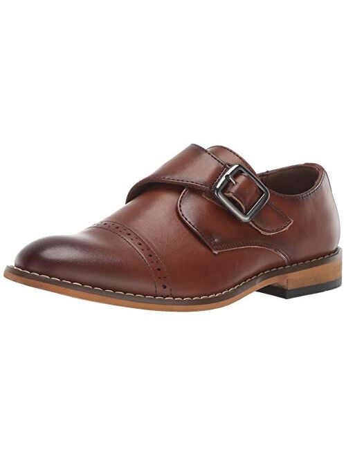 STACY ADAMS Unisex-Child Desmond Cap-Toe Monk Strap Loafer