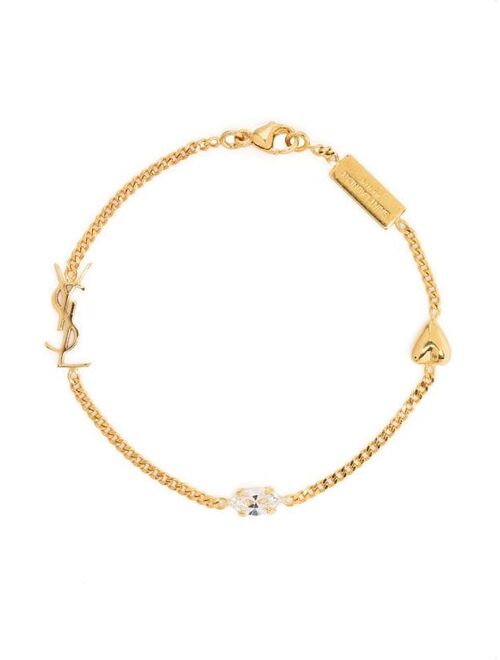 Yves Saint Laurent Saint Laurent crystal-charm bracelet