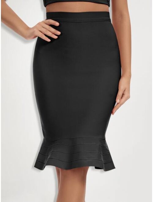 Shein Mermaid Hem Bandage Skirt