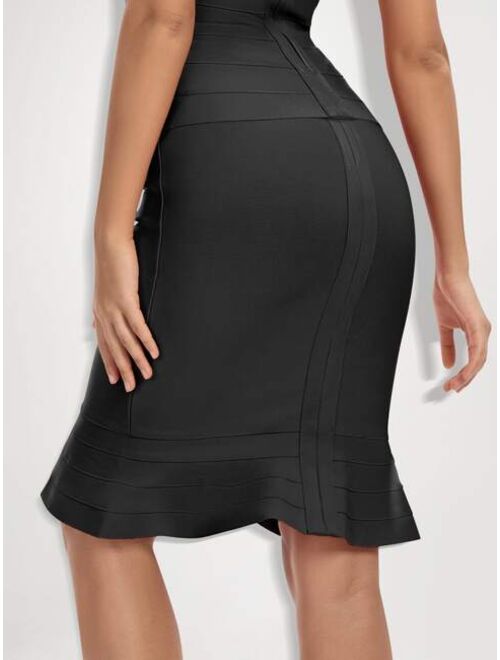 Shein Mermaid Hem Bandage Skirt