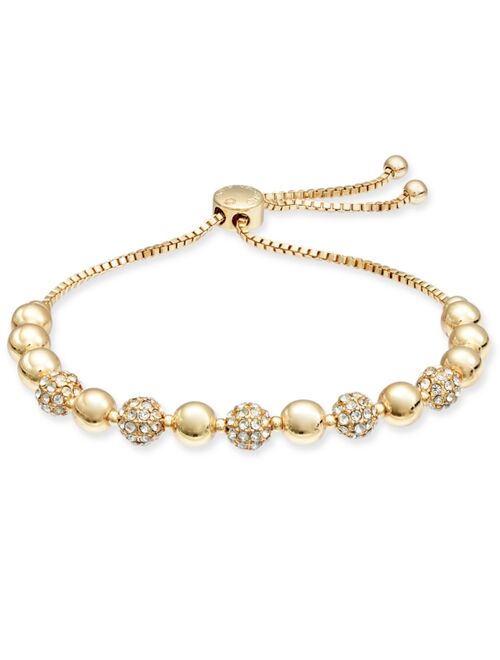 CHARTER CLUB Pavé & Imitation Pearl Slider Bracelet, Created for Macy's