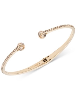 Crystal & Pav Hinged Bangle Bracelet