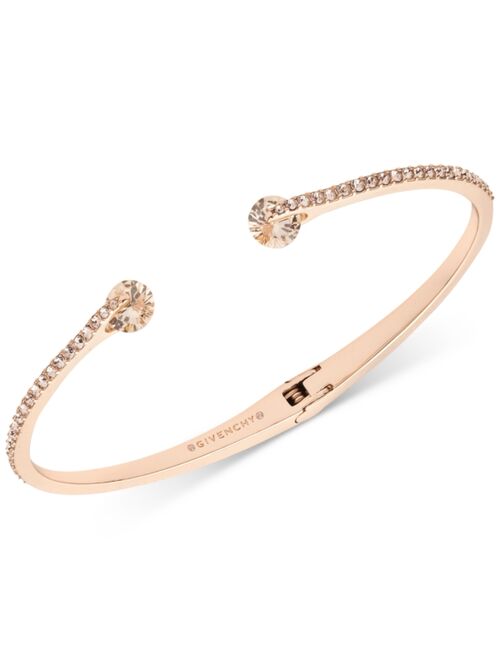 GIVENCHY Crystal & Pavé Hinged Bangle Bracelet