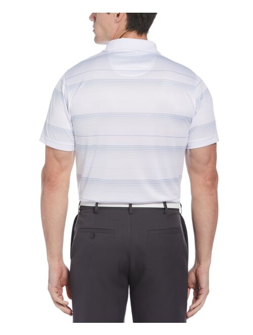 PGA TOUR Men's Athletic-Fit Ombre Stripe-Print Performance Golf Polo Shirt