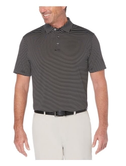 PGA TOUR Men's Feeder Stripe Performance Golf Polo Shirt