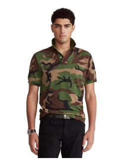 Men's Classic-Fit Camo Cotton Mesh Shirt