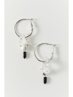 Mazzy Stone Charm Hoop Earring