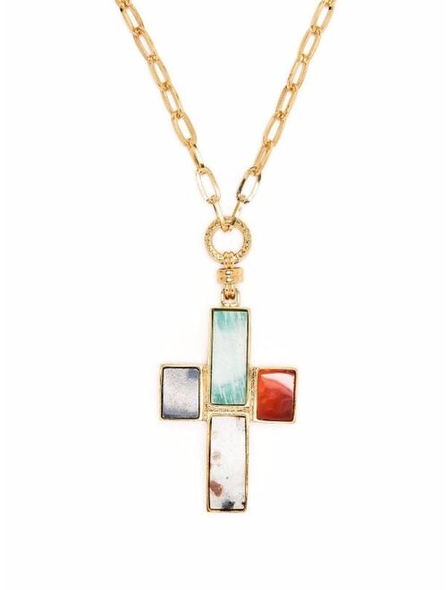 Gas Bijoux cross pendant necklace