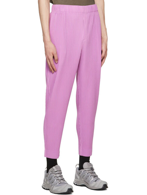 Homme Plisse Issey Miyake Pink Monthly Color April Trousers