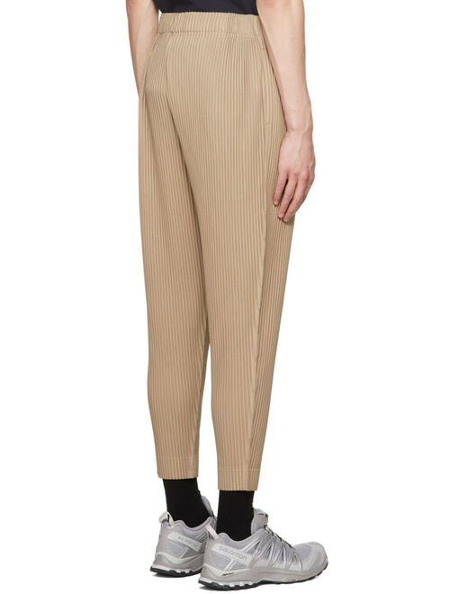 Homme Plisse Issey Miyake Tan Monthly Color April Trousers