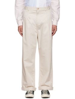 Maison Kitsune Beige Oly Sailor Trousers