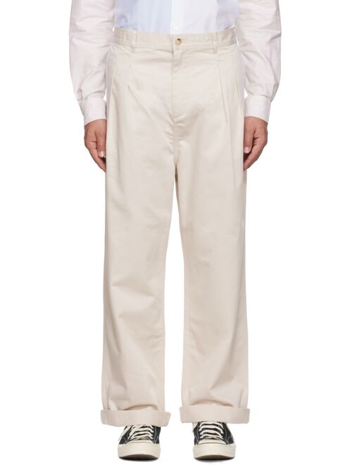 Maison Kitsune Beige Oly Sailor Trousers