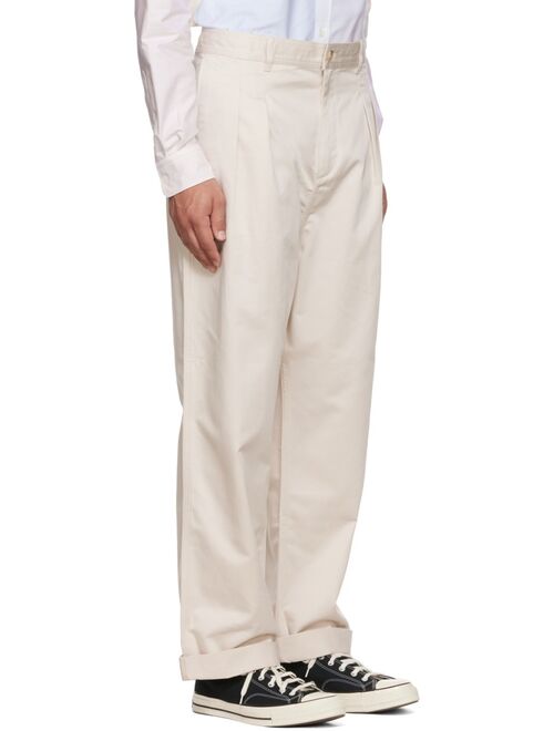 Maison Kitsune Beige Oly Sailor Trousers