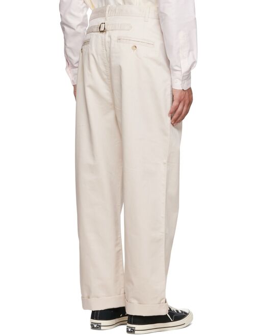 Maison Kitsune Beige Oly Sailor Trousers