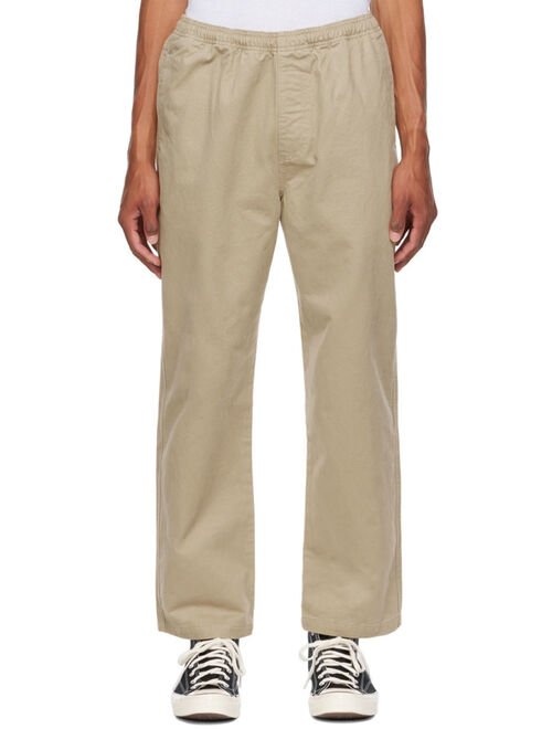 Stuessy Beige Brushed Beach Trousers