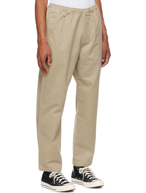 Stuessy Beige Brushed Beach Trousers