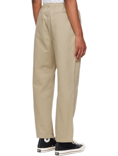 Stuessy Beige Brushed Beach Trousers