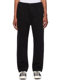 Stuessy Black Brushed Beach Trousers