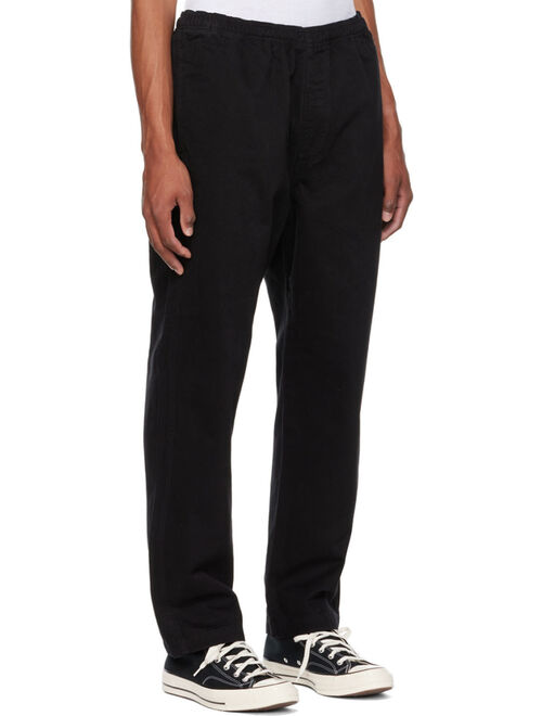 Stuessy Black Brushed Beach Trousers