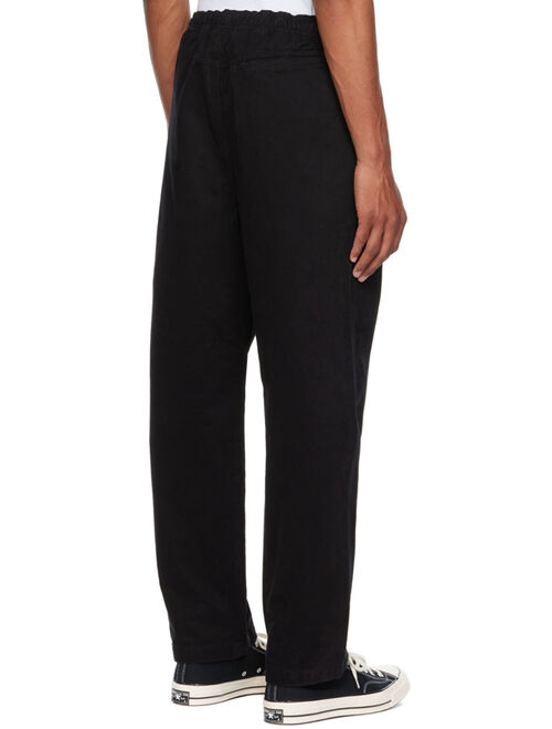 Stuessy Black Brushed Beach Trousers