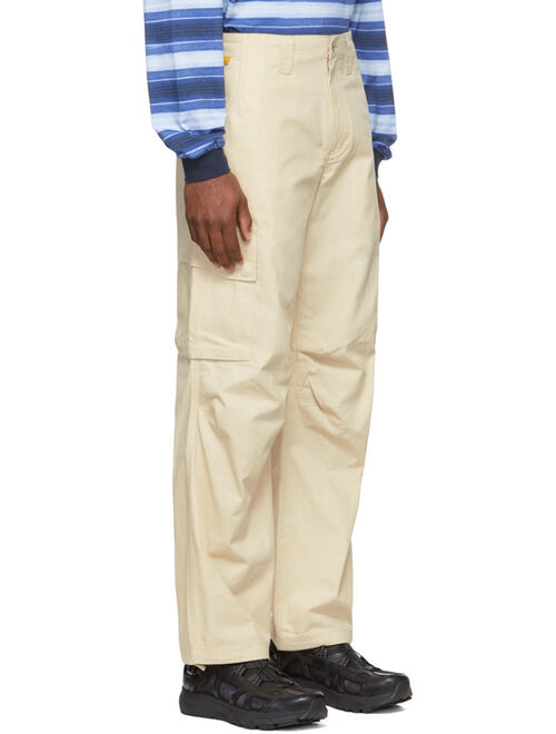 Dime Beige Cotton Cargo Pants