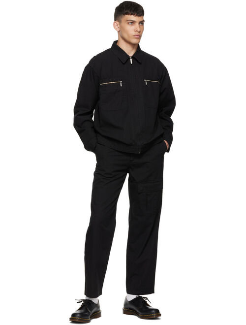 Awake NY Black Cotton Cargo Pants