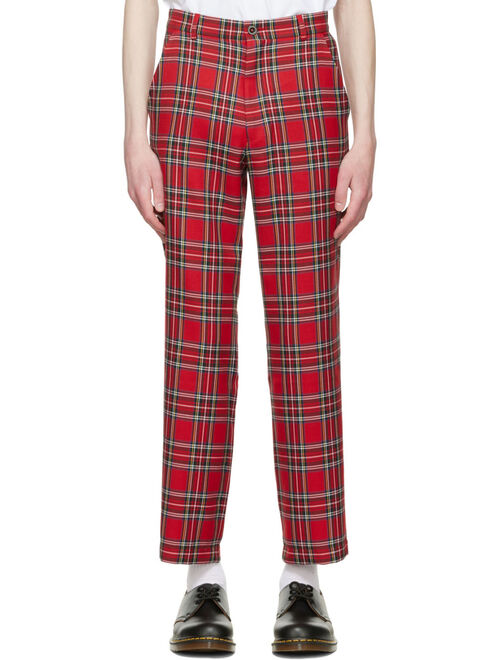 Manors Golf Red Polyester Trousers