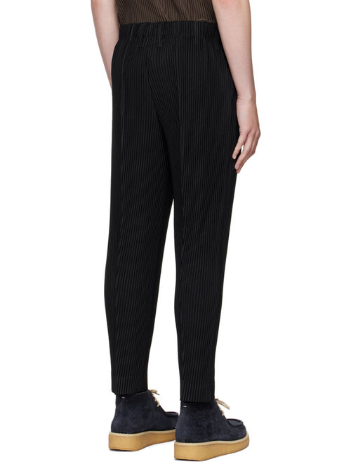 Homme Plisse Issey Miyake Black Polyester Trousers