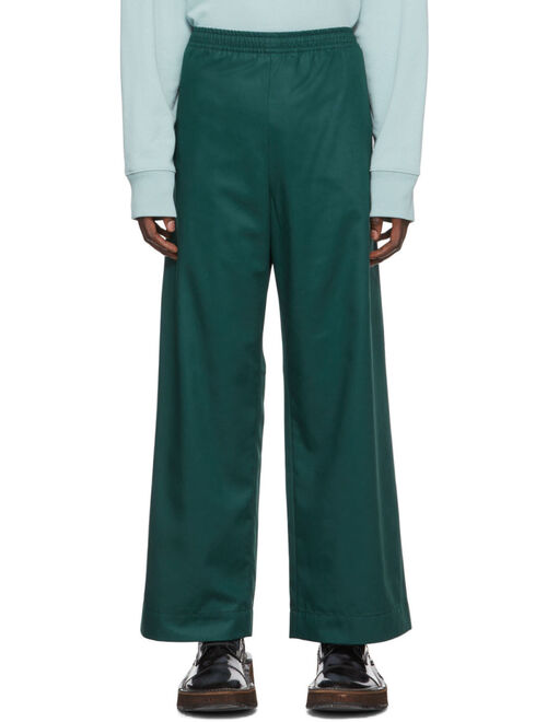 Acne Studios Green Polyester Trousers