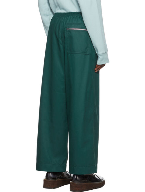 Acne Studios Green Polyester Trousers