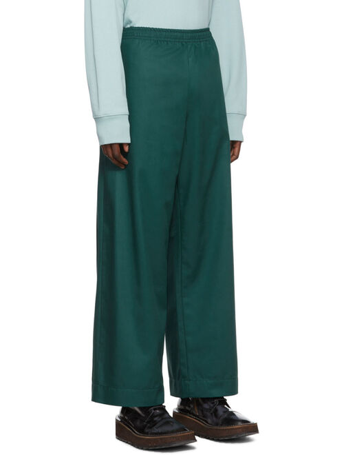 Acne Studios Green Polyester Trousers