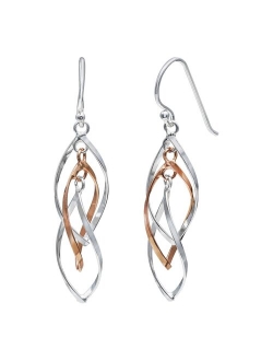 PRIMROSE Sterling Silver Corkscrew Drop Earrings