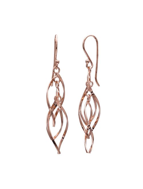 PRIMROSE Sterling Silver Corkscrew Drop Earrings