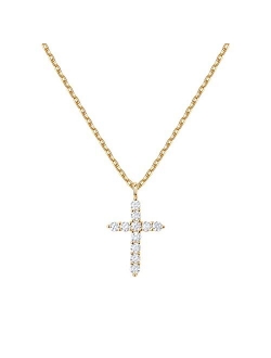 14K Gold Plated Cross Necklace for Women | Cross Pendant | Gold Necklaces for Women