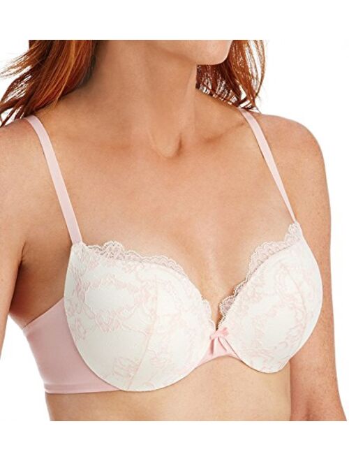 Maidenform Underwire Demi Bra, Best Push-Up Bra with Wonderbra Technology, Smoothing Lace-Trim Bra with Push-Up Cups