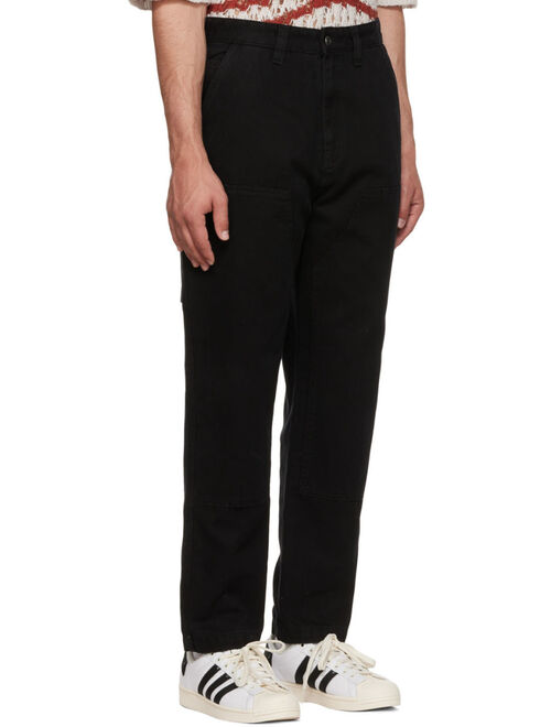 Stuessy Black Cotton Trousers