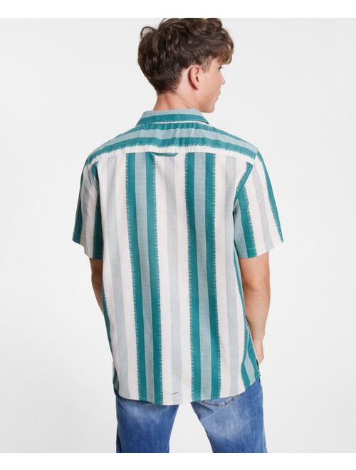 SUN + STONE Men's Lennox Striped Shirt, Created for Macy's