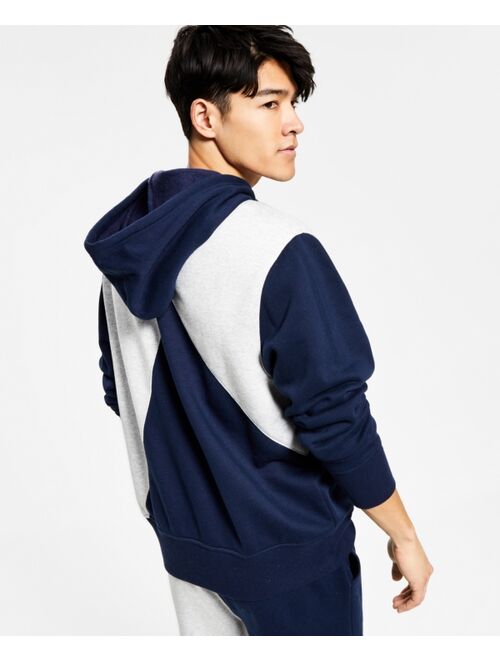 SUN + STONE Men's Varsity Spliced Hoodie, Created for Macy's