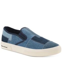 Men's Sierra Denim Patchwork Slip-On Sneakers, Created for Macy's