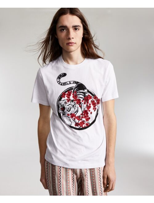 SUN + STONE Men's Tiger Graphic T-Shirt, Created for Macy's