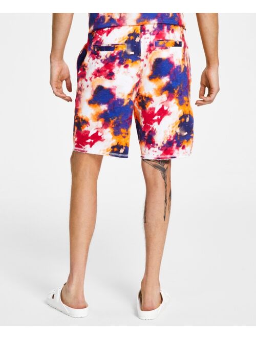 SUN + STONE Men's Tie-Dye Paint Shorts, Created for Macy's