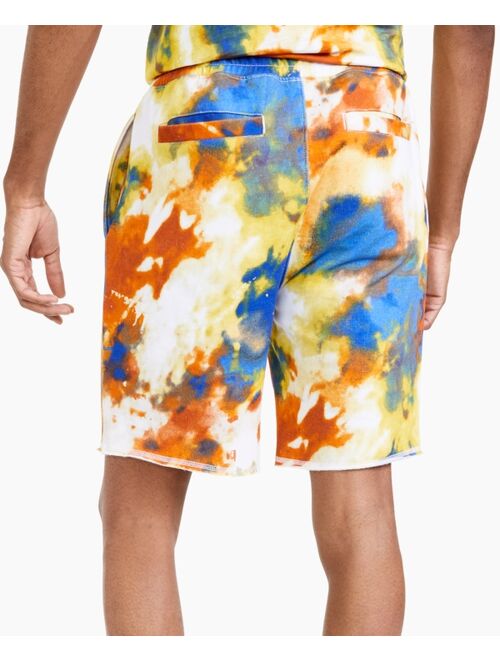 SUN + STONE Men's Tie-Dye Paint Shorts, Created for Macy's