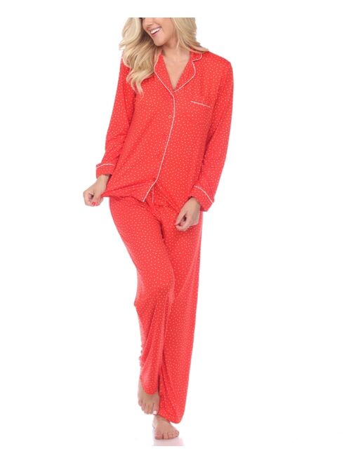 White Mark Women's Pajama Set, 2 Piece