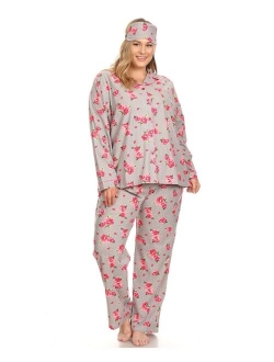 Plus Size 3-Piece Pajama Set