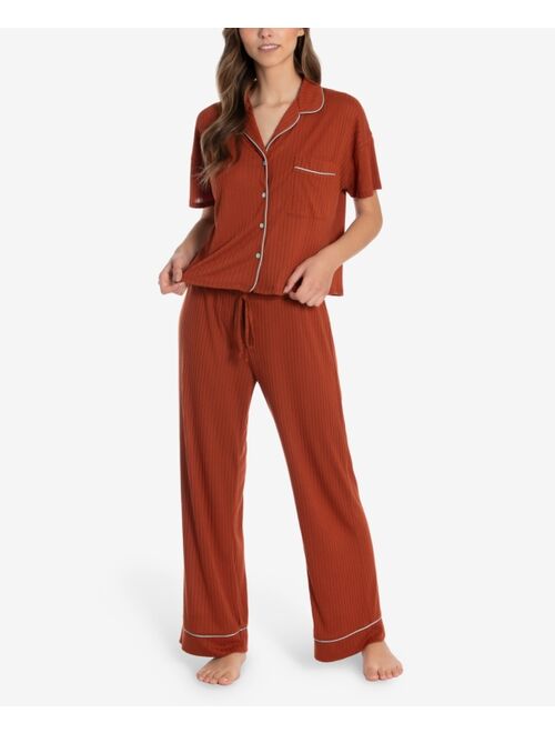 Midnight Bakery Women's Celine Rib Knit Pajama