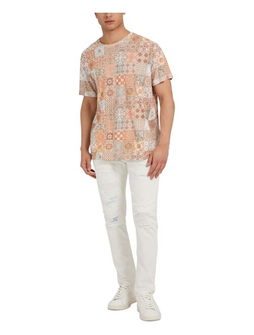 GUESS Men's Mosaic Print T-Shirt