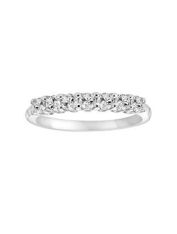 14k White Gold 1/3 Carat T.W. Diamond Wedding Band