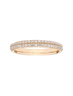 10k Gold 1/3 Carat T.W. Diamond Pave Wedding Ring