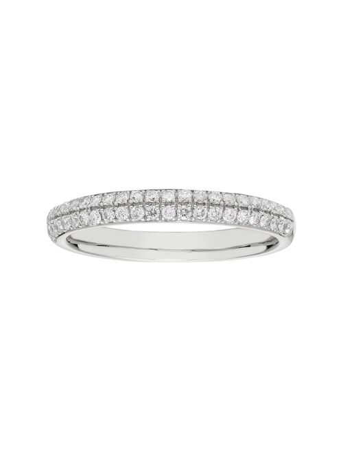 10k Gold 1/3 Carat T.W. Diamond Pave Wedding Ring