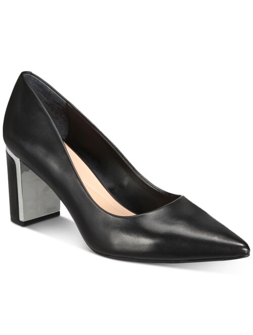 ALFANI Women's Step N' Flex Jensonn Block-Heel Pumps, Created for Macy's